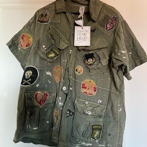 NWT - Magnolia Pearl Olive Patchwork Jacket